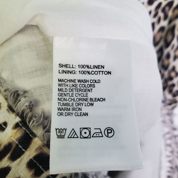 Tommy Bahama Leopard Print Sleeveless Linen Dress XS - Picture 8 of 8